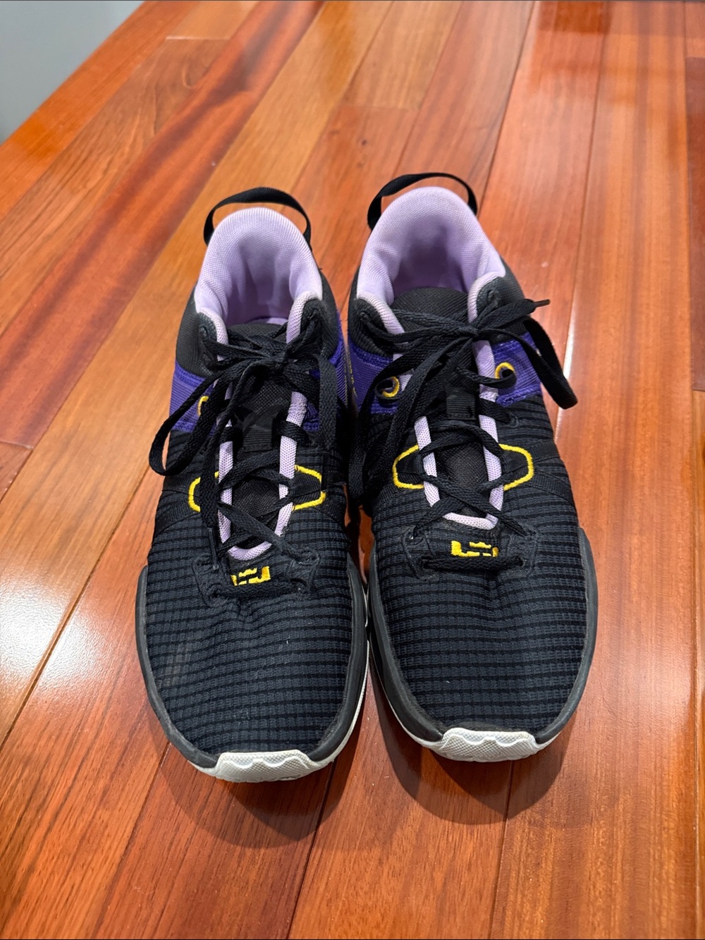 LeBron Witness Men’s Black and Purple Athletic Sneakers